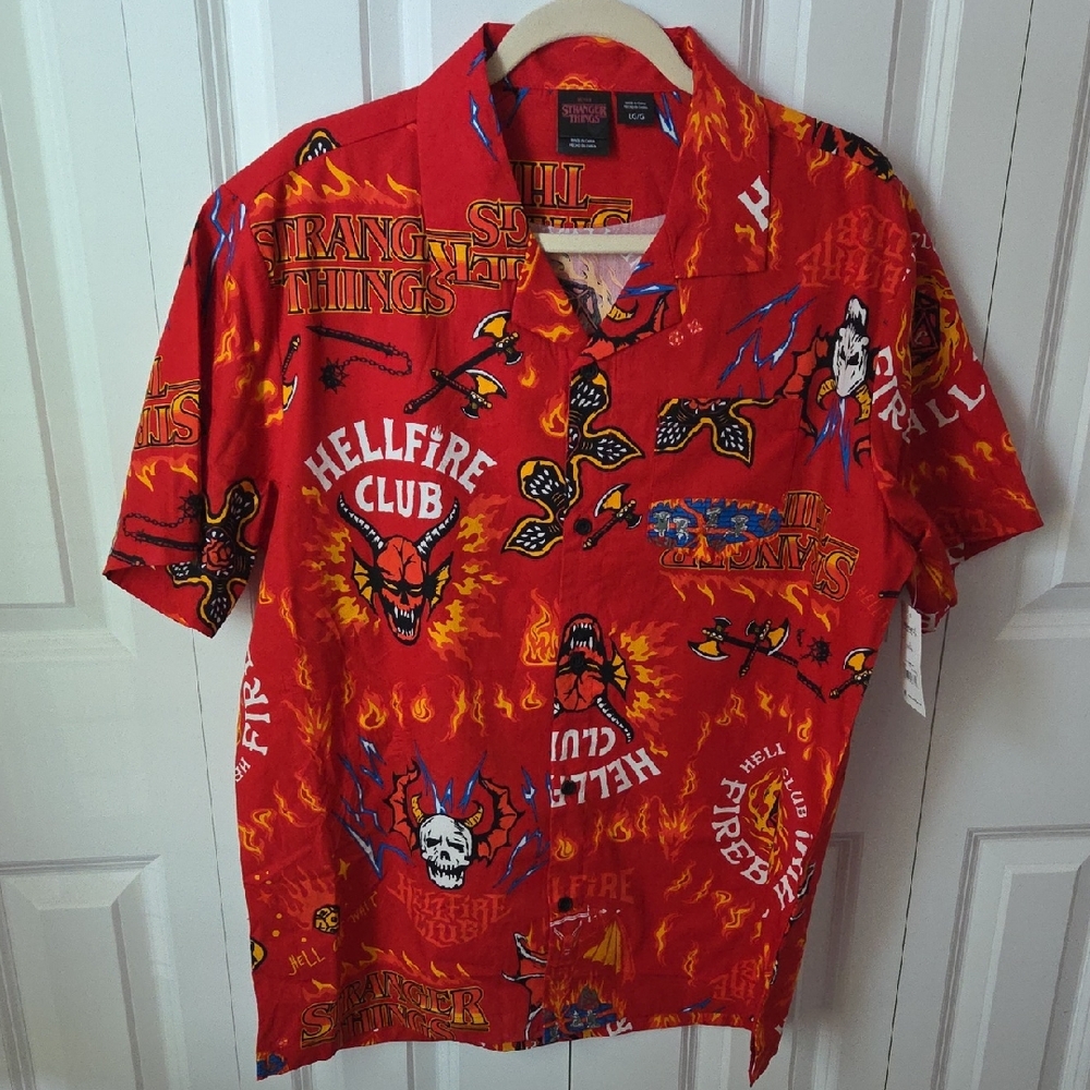 Netflix Red Hellfire Club Casual Shirt